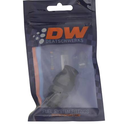 DeatschWerks - DeatschWerks 8AN Male Flare to 1/2in Hardline Compression Adapter - Anodized Matte Black