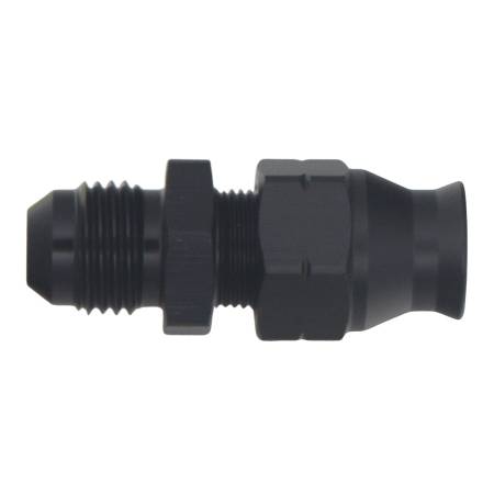 DeatschWerks - DeatschWerks 6AN Male Flare to 5/16in Hardline Compression Adapter - Anodized Matte Black