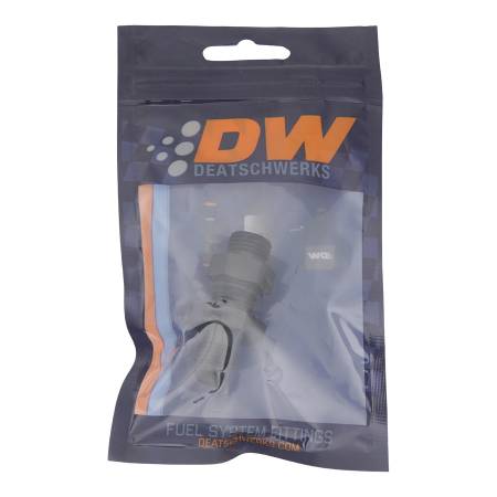 DeatschWerks - DeatschWerks 6AN O-Ring Male to 6AN Male Flare Bulkhead Include Nut - Anodized Matte Black