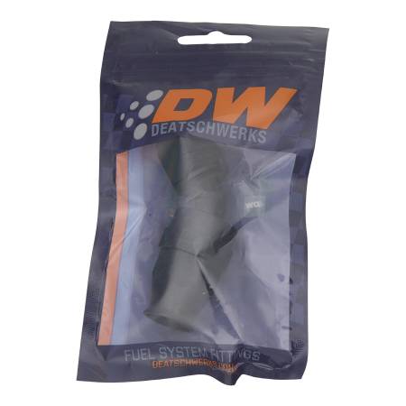 DeatschWerks - DeatschWerks 8AN Female Swivel 45-Degree Hose End PTFE (Incl 1 Olive Insert) - Anodized Matte Black