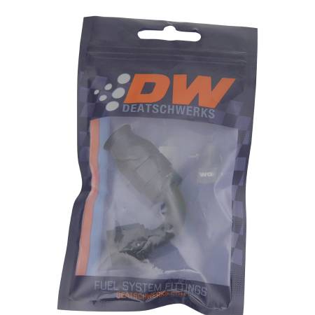 DeatschWerks - DeatschWerks 6 AN Female Flare Swivel 120-Degree Hose End PTFE - Anodized Matte Black