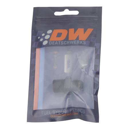 DeatschWerks - DeatschWerks 6AN Male Flare to 3/8in Male NPT Adapter - Anodized Matte Black