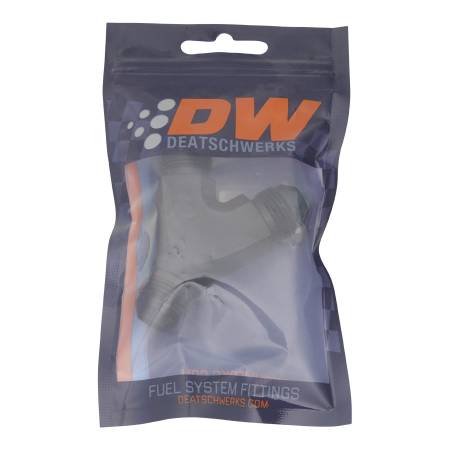DeatschWerks - DeatschWerks 8AN Male Flare to 8AN Male Flare to 8AN Male Flare Y Fitting - Anodized Matte Black
