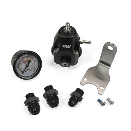 DeatschWerks - DeatschWerks DWR1000C AFPR + Pressure Gauge + 6AN & 8AN fittings - Anodized Black