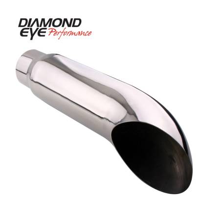 Diamond Eye Performance - Diamond Eye Exhaust Tail Pipe Tip, Tip; Bolt-On Turn Down; 4In. Id X 5In. Od X 16In. Long;