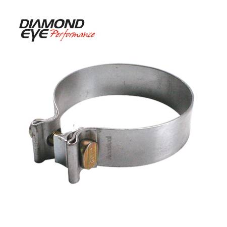 Diamond Eye Performance - Diamond Eye Exhaust Clamp, Performance Diesel Exhaust Part-3.5In. Aluminized Torca Band Clamp