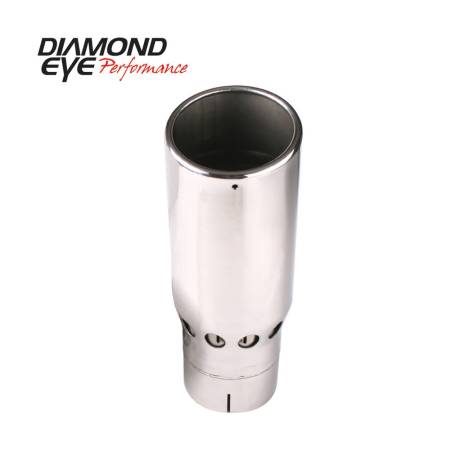 Diamond Eye Performance - Diamond Eye Exhaust Tail Pipe Tip, Tip; Vented Rolled Angle; 4In. Id X 5In. Od X 16In. Long;