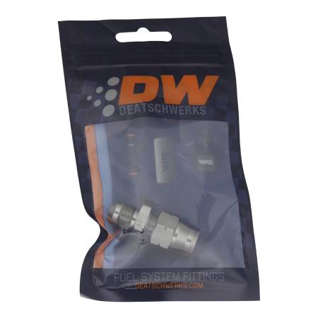 DeatschWerks - DeatschWerks 6AN Male Flare to 3/8in Hardline Compression Adapter - Includes 1 Olive Insert