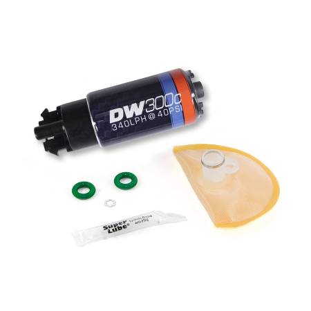 DeatschWerks - DeatschWerks 340lph DW300C Compact Fuel Pump w/ 08-14 WRX/ 08-15 STI Set Up Kit (w/ Mounting Clips)