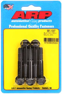 ARP - ARP M8 x 1.25 x 50 hex black oxide bolts 661-1007