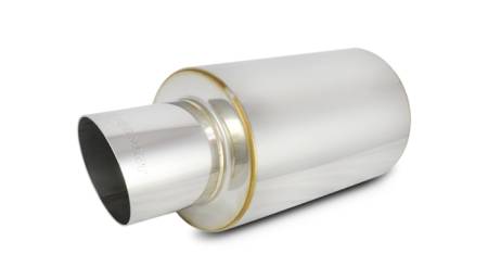 Vibrant Performance - Vibrant Performance TPV Turbo Round Muffler (17in Long) with 4in Round Tip Angle Cut - 3in inlet I.D.