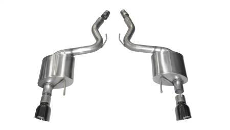 CORSA Performance - Corsa 2015-2017 Ford Mustang GT 5.0 3in Axle Back Exhaust Black Dual 4.5in Tip Sport