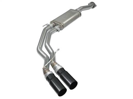 aFe Power (Advanced FLOW Engineering) - aFe Rebel Exhausts 3in SS Cat-Back 15-16 Ford F-150 EcoBoost V6 2.7/3.5L V8 5.0L w/ Black Tips