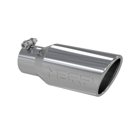 MBRP Exhaust - MBRP Universal Tip 4in OD 2.75in Inlet 10in Length Angled Rolled End T304