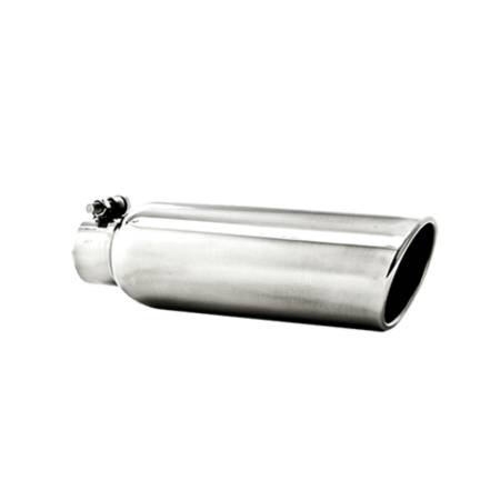 MBRP Exhaust - MBRP Universal Tip 3.5in OD 2.25in Inlet 12in L Angled Cut Rolled End Clampless No-Weld T304