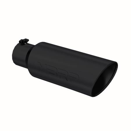 MBRP Exhaust - MBRP Universal Tip 6in OD Rolled End 4in Inlet 18in L Black Coated Exhaust Tip