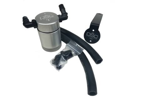 J&L Oil Separator Co - J&L 99-04 Ford Mustang SVT Cobra Passenger Side Oil Separator 3.0 - Clear Anodized