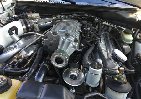 J&L Oil Separator Co - J&L 99-04 Ford Mustang SVT Cobra Driver Side Oil Separator 3.0 - Clear Anodized