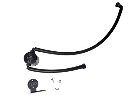 J&L Oil Separator Co - J&L 20-21 Chevrolet Corvette 6.2L LT2 Targa Top Passenger Side Oil Separator 3.0 - Black Anodized
