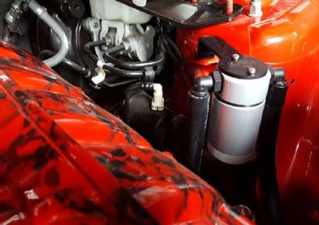 J&L Oil Separator Co - J&L 2015-2022 Ford Mustang EcoBoost Driver Side Oil Separator 3.0 - Clear Anodized