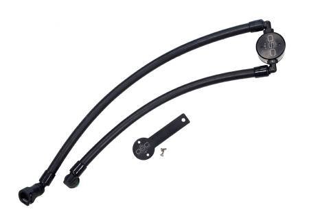 J&L Oil Separator Co - J&L 2021-2022 Ram TRX 6.2L Supercharged Passenger Side Oil Separator 3.0 - Black Anodized