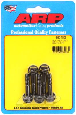 ARP - ARP M6 x 1.00 x 30 hex black oxide bolts 660-1003