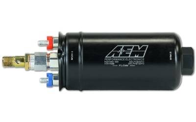 AEM Electronics - AEM 400LPH High Pressure Inline Fuel Pump - M18x1.5 Female Inlet to M12x1.5 Male Outlet