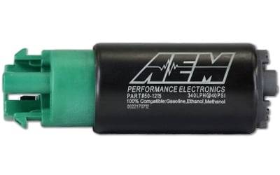 AEM Electronics - AEM 340LPH 65mm Fuel Pump Kit w/ Mounting Hooks - Ethanol Compatible