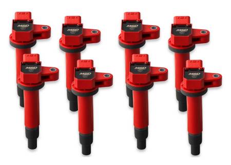 MSD Ignition - MSD Coil, 98-10 Toy/Lex 4.7L V8, 8Pk, Red