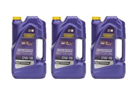 Royal Purple - Royal Purple High Performance Ultra-Low Viscosity 0W-16 Motor Oil - 5 Quart - Case of 3