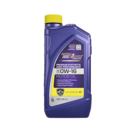 Royal Purple - Royal Purple High Performance Ultra-Low Viscosity 0W-16 Motor Oil - 1 Quart - Case of 6