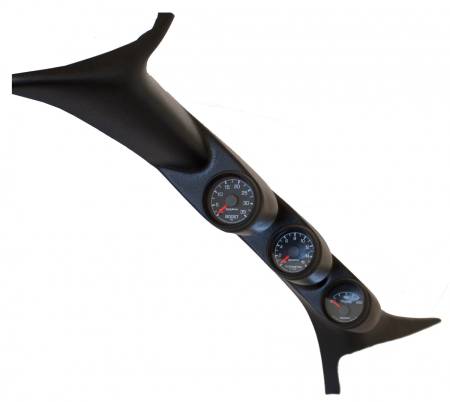 AutoMeter - AutoMeter 99-07 Ford Powerstroke/SD Black Triple Pillar Gauge Kit