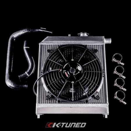 K-Tuned - K-Tuned K-Swap Passenger Side Rad Kit (w/ fan, hoses & clamps)
