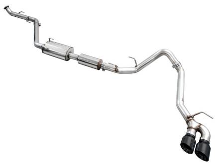 AWE Tuning - AWE Exhaust for 4th Gen Toyota Tacoma Dual Diamond Black Tips
