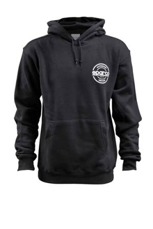 Sparco - Sparco Swtshrt Hooded S-Seal Blk Lrg