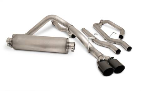 Gibson Performance Exhaust - Gibson 2022 Toyota Tundra 3.5L-T V6 5.5ft bed 2.5in Cat-Back Dual Sport Exhaust - Black Elite