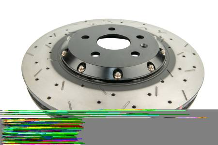 DBA (Disc Brakes Australia) - DBA 2010+ Camaro V8 SS Front Drilled & Slotted 5000 Series 2 Piece Rotor Assembled w/ Black Hat
