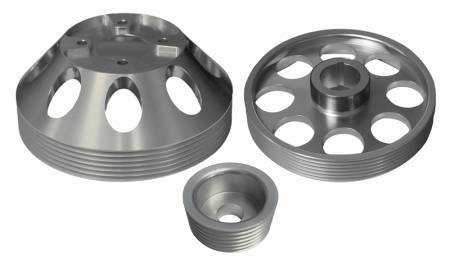 Torque Solution - Torque Solution Lightweight WP/Crank/Alt Pulley Combo (Silver): Hyundai Genesis Coupe 3.8 2010+