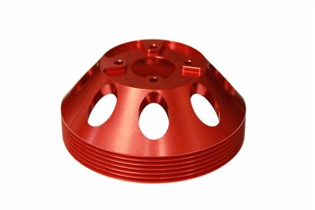 Torque Solution - Torque Solution Lightweight Water Pump Pulley (Red): Hyundai Genesis Coupe 3.8 2010+