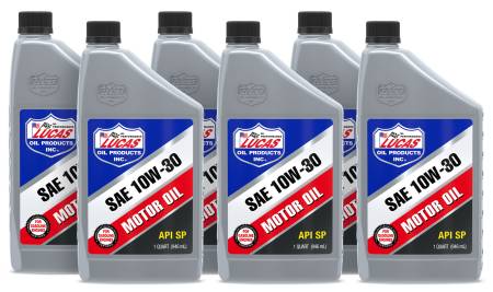 Lucas Oil - Lucas Motor Oil - High Performance - 10W30 - Conventional - 1 qt - Set of 6