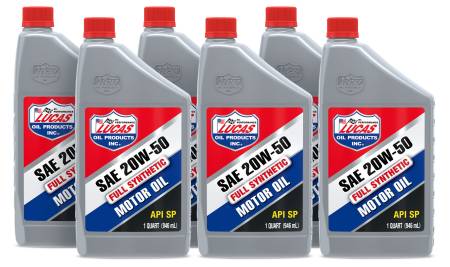 Lucas Oil - Lucas Motor Oil - 20W50 - Synthetic - 1 qt - Set of 6