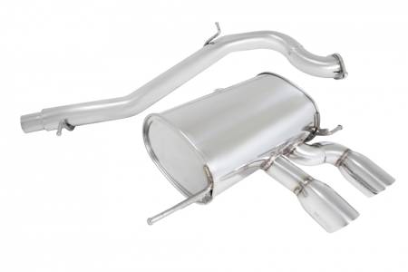 Megan Racing - Megan Racing Turbo Type Cat-Back Exhaust System: VW Golf R 2.0 Turbo 2012-13 Stainless Roll Tips