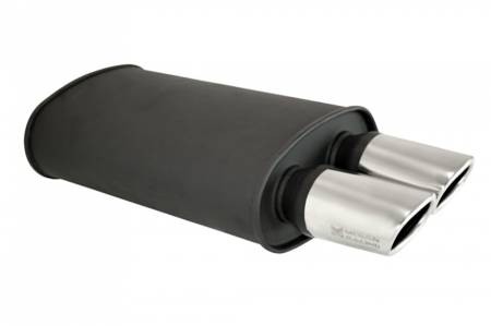 Megan Racing - Megan Racing Exhaust Muffler: O-VA Muffler Black (Dual Oval Tips)