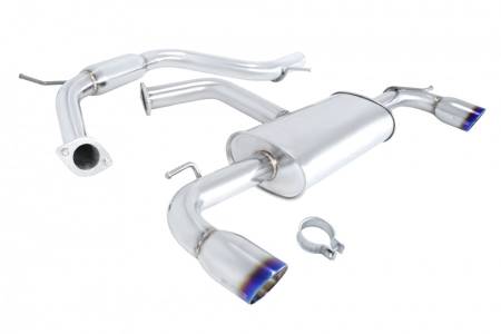 Megan Racing - Megan Racing OE-RS Cat-Back Exhaust System: VW Golf GTI (MK6) 2010-13 Burnt Roll Tips