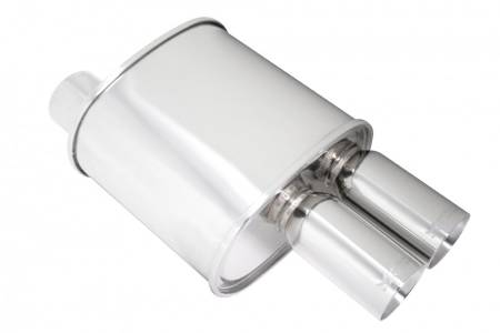 Megan Racing - Megan Racing Exhaust Muffler: F-RT Turbo Dual Tip Muffler