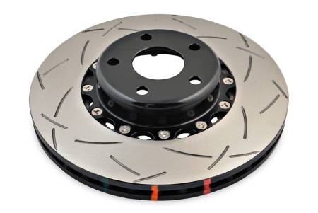 DBA (Disc Brakes Australia) - DBA 02-10 WRX / 13+ FR-S / 13+ BRZ Premium Front Slotted 5000 Series 2 Piece Rotor w/ Black Hat
