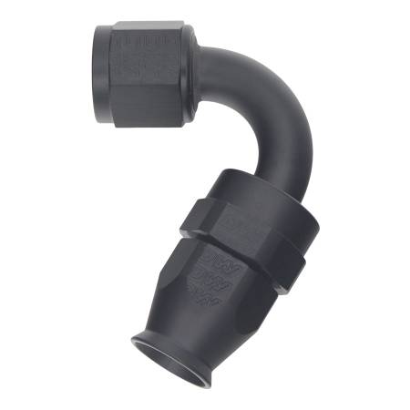 DeatschWerks - DeatschWerks 8 AN Female Flare Swivel 120-Degree Hose End PTFE - Anodized Matte Black