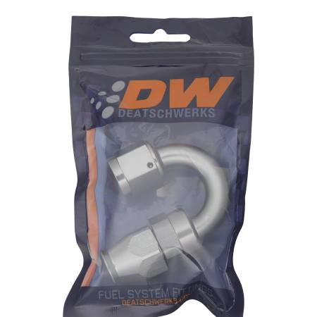 DeatschWerks - DeatschWerks 8AN Female Swivel 180-Degree Hose End PTFE (Incl. 1 Olive Insert)