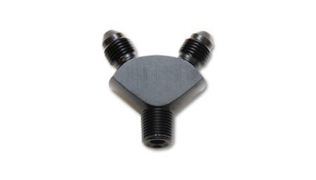 Vibrant Performance - Vibrant Performance -3AN x -3AN x 1/8in NPT Y-Adapter Fitting - Aluminum