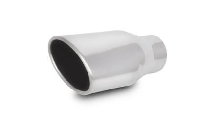 Vibrant Performance - Vibrant Performance 4.5in x 3in Oval SS Exhaust Tip (Single Wall Angle Cut Rolled Edge)